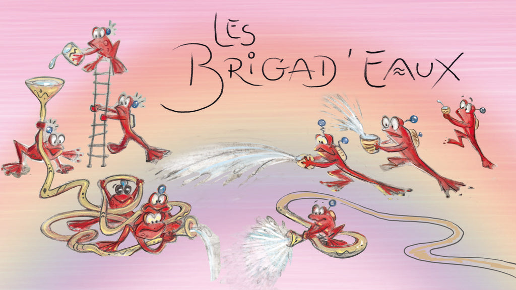 Les Brigad’eaux, grenouilles sauveteuses, personnage des livres pour enfants édités par StarPeace