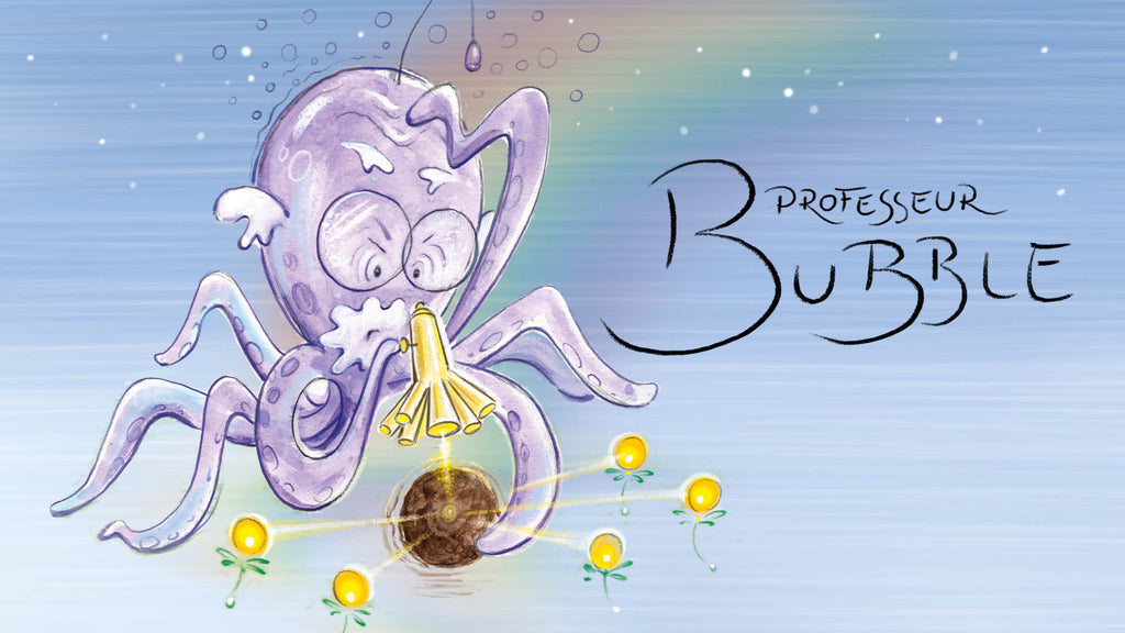  Professeur Bubble, la pieuvre, personnage des livres pour enfants édités par StarPeace